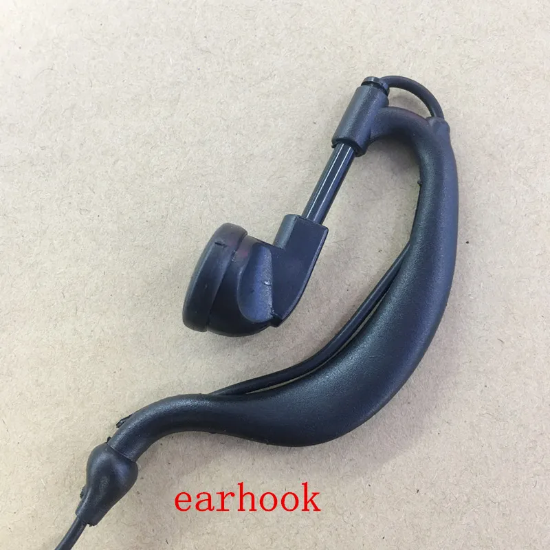 

5X clmap collar big PTT earhook headphone K plug 2pins for Kenwood Baofeng UV5R 888S Puxing Wouxun Quansheng etc walkie talkie
