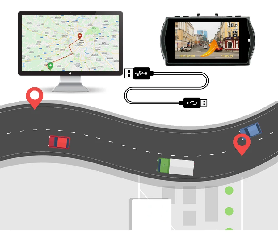 Kommander GPS Автомобильный видеорегистратор автомобильный камеры ночного видения DVR для автомобиля камеры Ambarella A7LA70 FHD 1296 P 60FPS Даш cam
