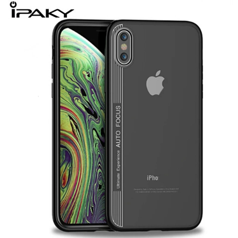 Чехол IPAKY 360 градусов противоударный Прозрачный чехол с полной защитой для iPhone X