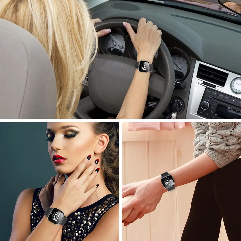 Нейлоновые полосы для Fitbit Versa 23 см дышащие мягкие петли ремешок спортивные