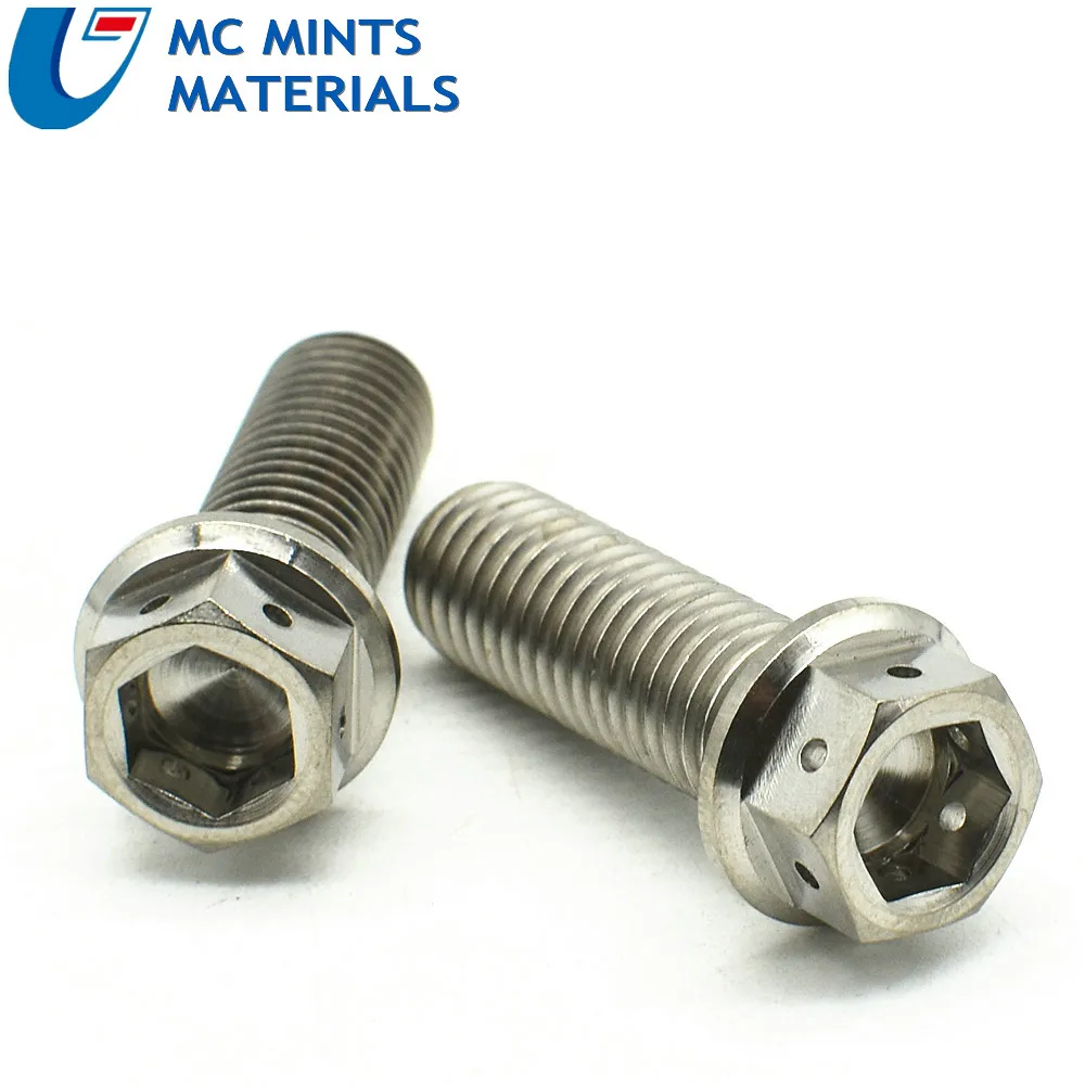 Титан болт для мотоцикла модификации тормозные суппорты M8 x20-40mm DIY Ti болты сожженных голубой цвет 2, 6 штук в партии, Ti винты Ti Застежка