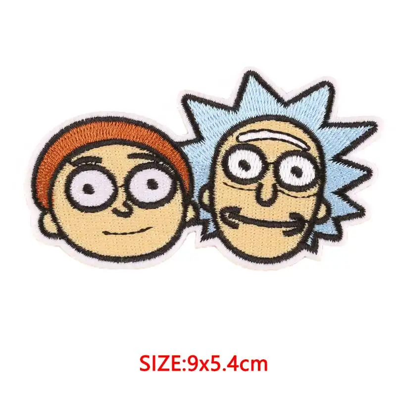 F-P0033 DIY Rick And накладки Morty железные нашивки для одежды Аниме заплатка для одежды полосы Аппликации, нашивки bordados para la ropa - Цвет: F-P0033