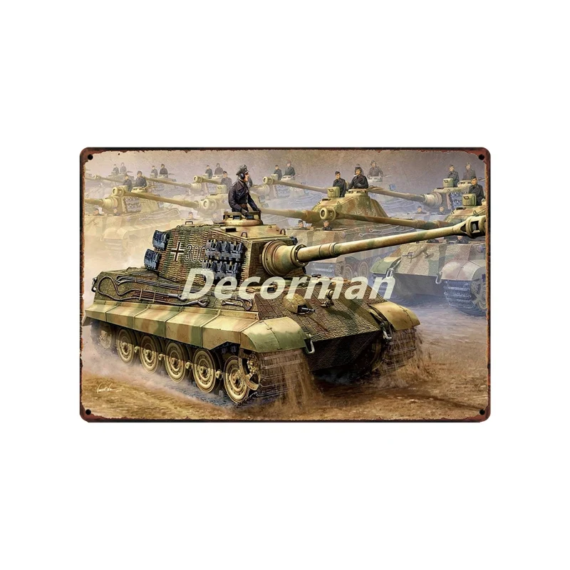 [DecorMan] Goodby war классический поцелуй Танк военные оловянные знаки на заказ оптом металлические картины Бар Паб Декор DD-1690 - Цвет: SA-5147