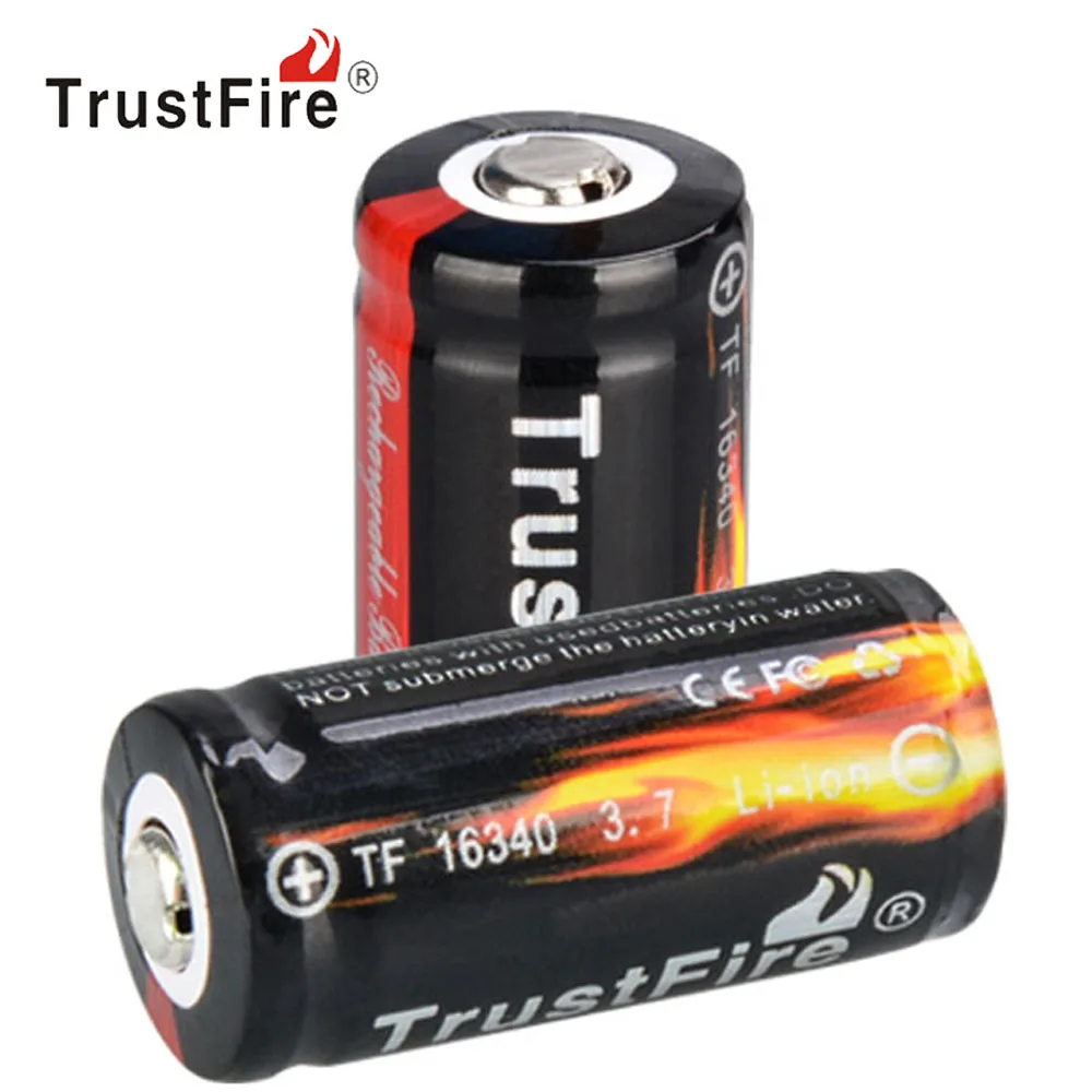 2 шт./лот 3 7 V 880mAh 16340 CR123A батарея высокой емкости литий ионная литиевая для
