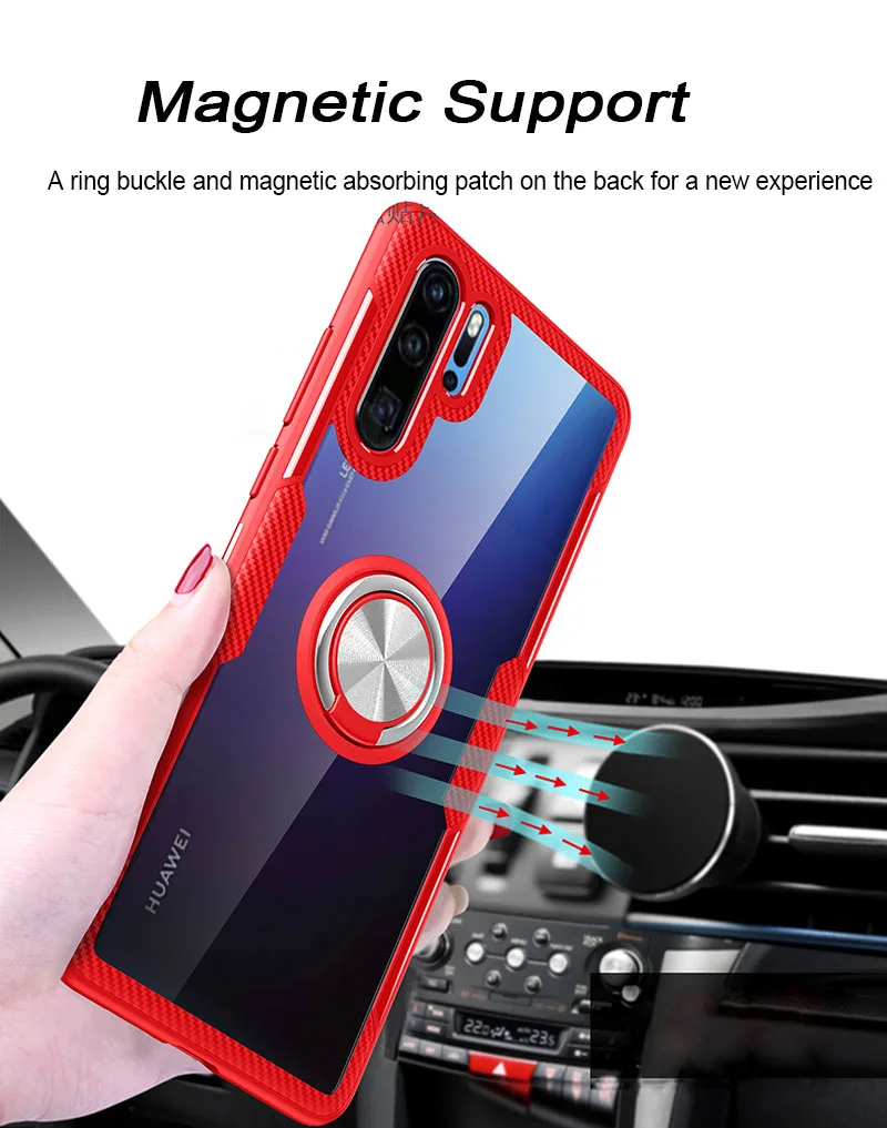 Закаленные линзы чехол Kickstand чехол Невидимый палец кольцо крышка чехол для huawei P30 P30Pro Mate20 Mate20pro P20 P20Pro P20lite