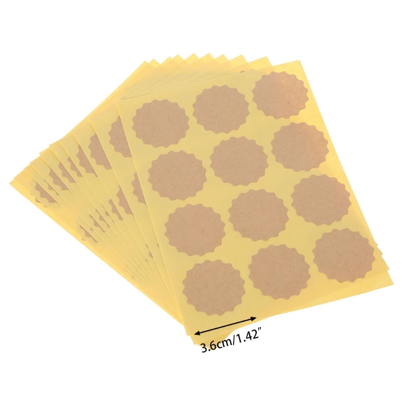 Новые 120 шт Пустые Цветочные крафт упаковочные уплотнения крафт-наклейка для