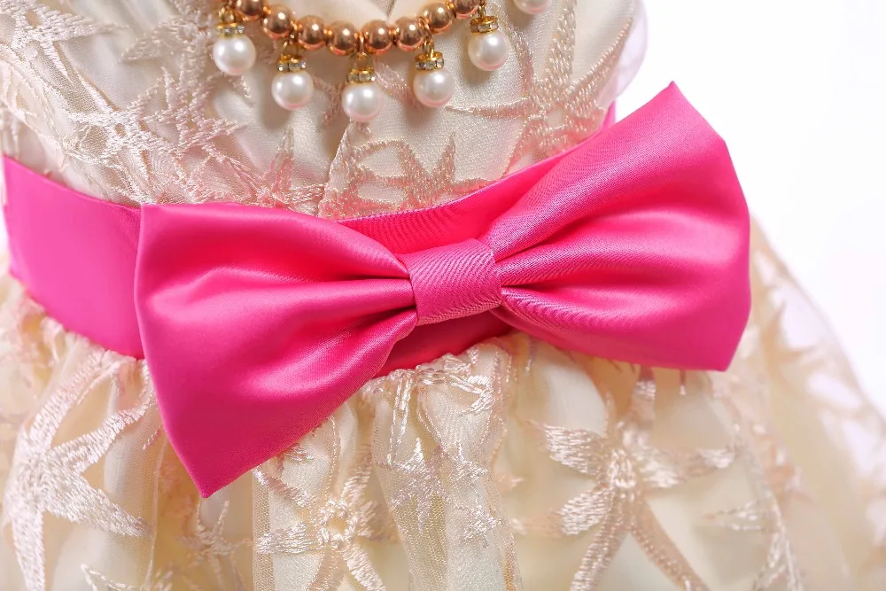 

Kids Infant Party Dress 2018 Summer Baby Girls Princess Dress Champagne Girls Dresses For Girls Wedding Dress Children Clothing