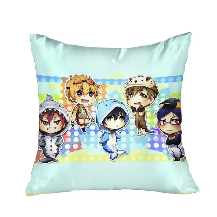 

Hobby Express Otaku Square Pillow Cover Cute Chibi Free! Dakimakura GZFONG146