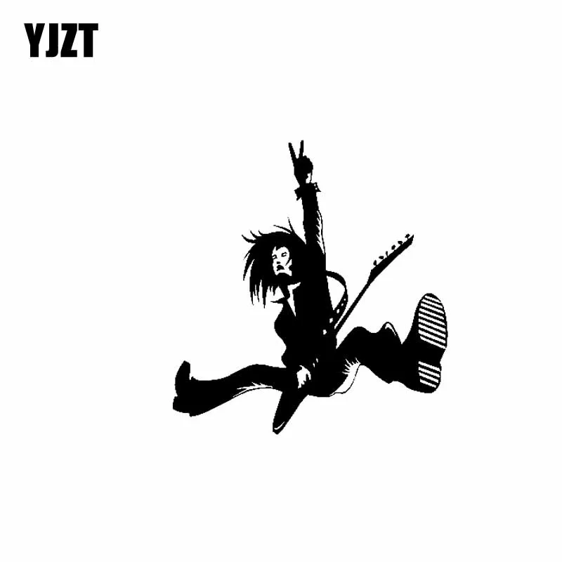 

YJZT 16,6 см * 17,8 см рок Винил Мультфильм мотоцикл наклейка наклейки черный/серебристый C13-000516