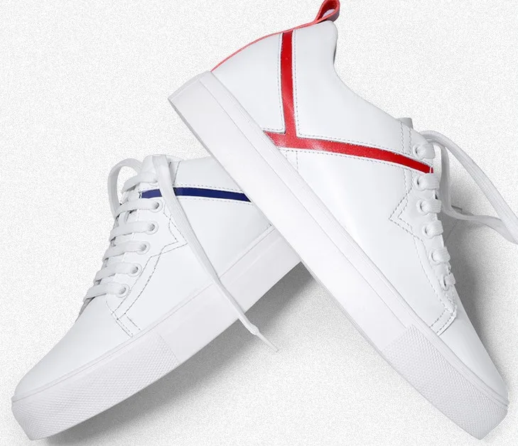 Male Sneakers Invisible Elevator Shoes For Men Height Increasing 6cm Man White Genuine Leather Casual chaussure homme | Обувь