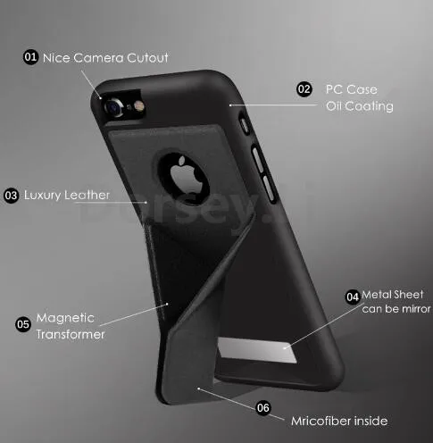 PC + PU кожаный чехол для iphone 6 6Plus 7 Plus складной Трансформатор держатель подставка