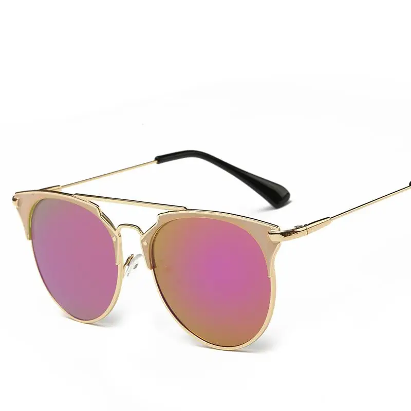 Очки солнцезащитные женские квадратные модные зеркальные металлические