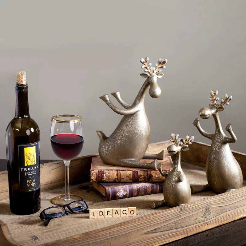 

American Retro Wine Rack Decoration Creative Wine Glass Holder Desktop Decoration Craft Decoration Creative Multifunctional Stor