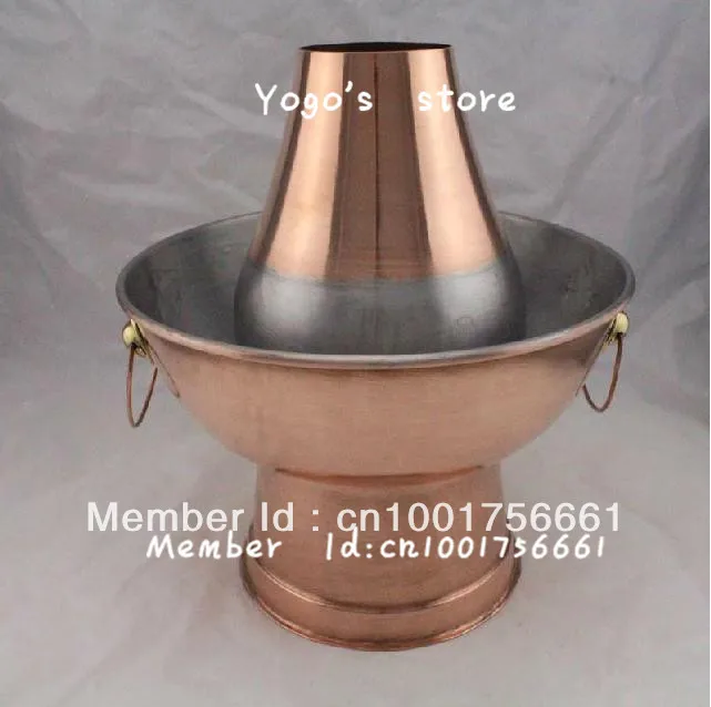 Китайский медный горячий горшок 28 см утолщенный монгольский китайский Пекинский