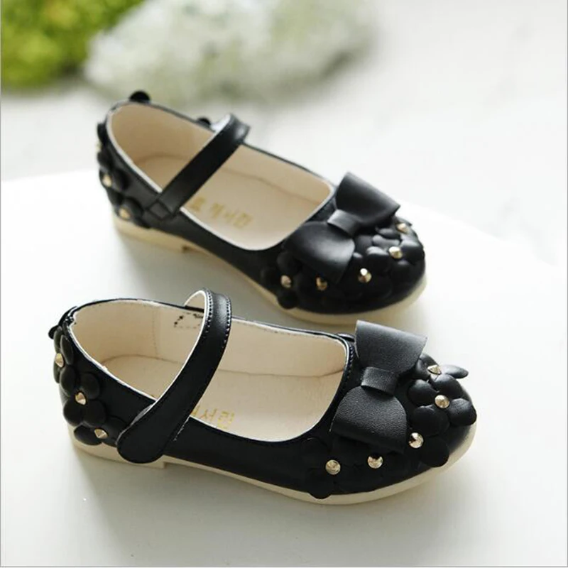 Girls 2019 new children tendon flowers princess shoes bow flat round baby single casual free shipping#1 | Детская одежда и обувь