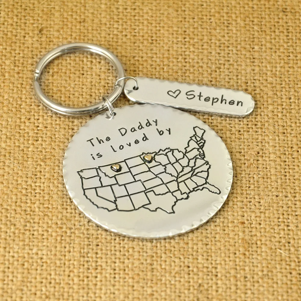 Персонализированный брелок для ключей цепочка с гравировкой кованый