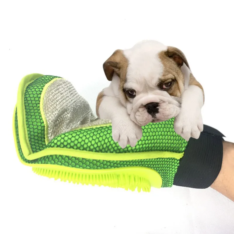 

Cat Pet Dog Grooming Glove Mitt Brush Comb Massage Bath Hair Removal Gloves Combs Brushes Grooming Gloves For Cats Dog