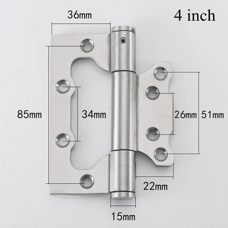 Автоматические дверные петли из нержавеющей стали сверхпрочные 4 дюймовые