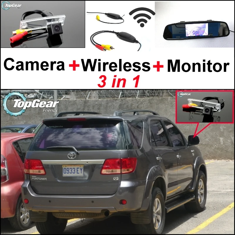 3 в 1 Wi Fi камера заднего вида + беспроводной приемник монитор зеркала|rear view camera