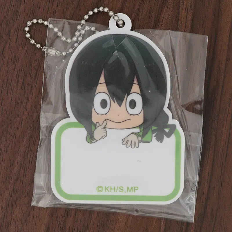 My Hero Academy Аниме Boku no Hero Academy Deku Bakugou Katsuki Eijiro SHOTO Tsuyu Fumikage Momo Имя тег акриловый брелок - Цвет: 06 Asui Tsuyu