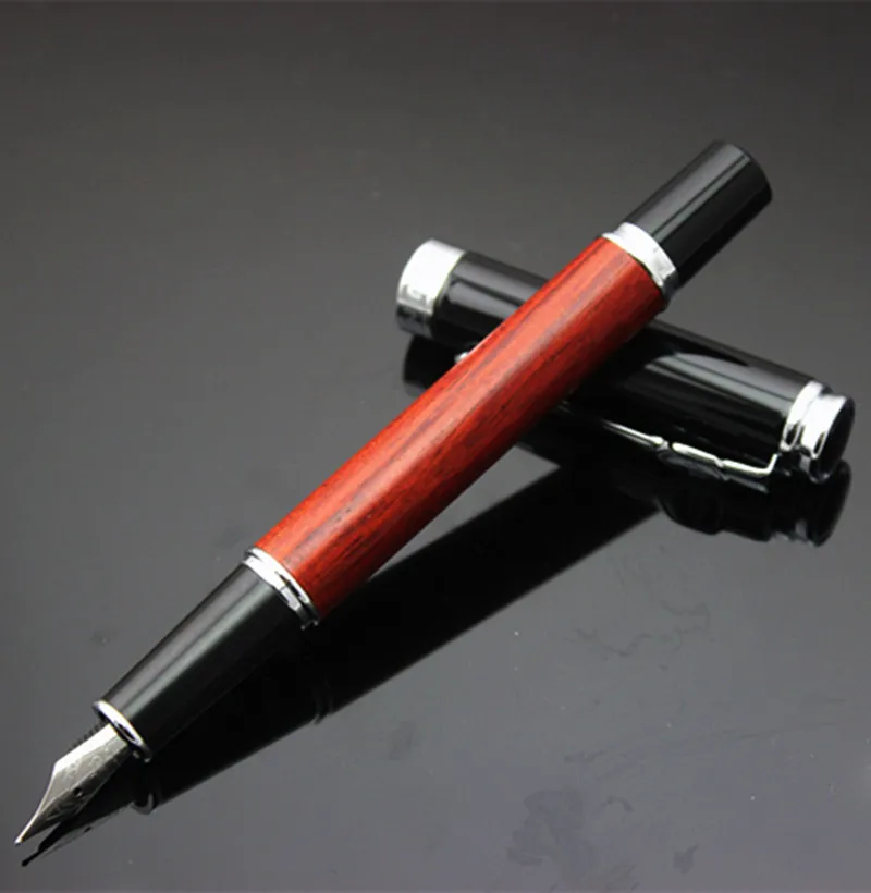 Jinhao высококачественная роскошная деревянная перьевая ручка чернильная ручка 0,7 мм перо Caneta канцелярские принадлежности с ручкой сумка для подарка - Цвет: S