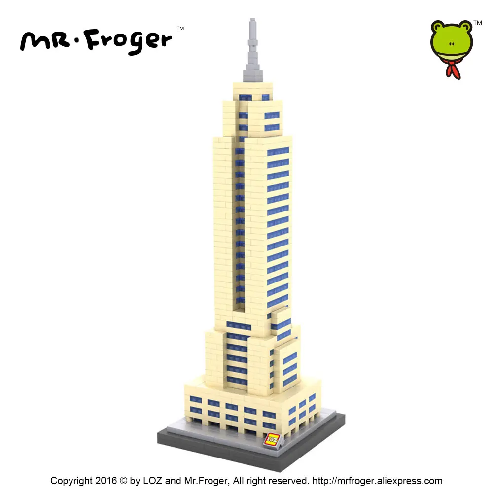 Mr. Froger LOZ Empire State Building Diamond Block всемирно известный архитектурный игрушечный кубик