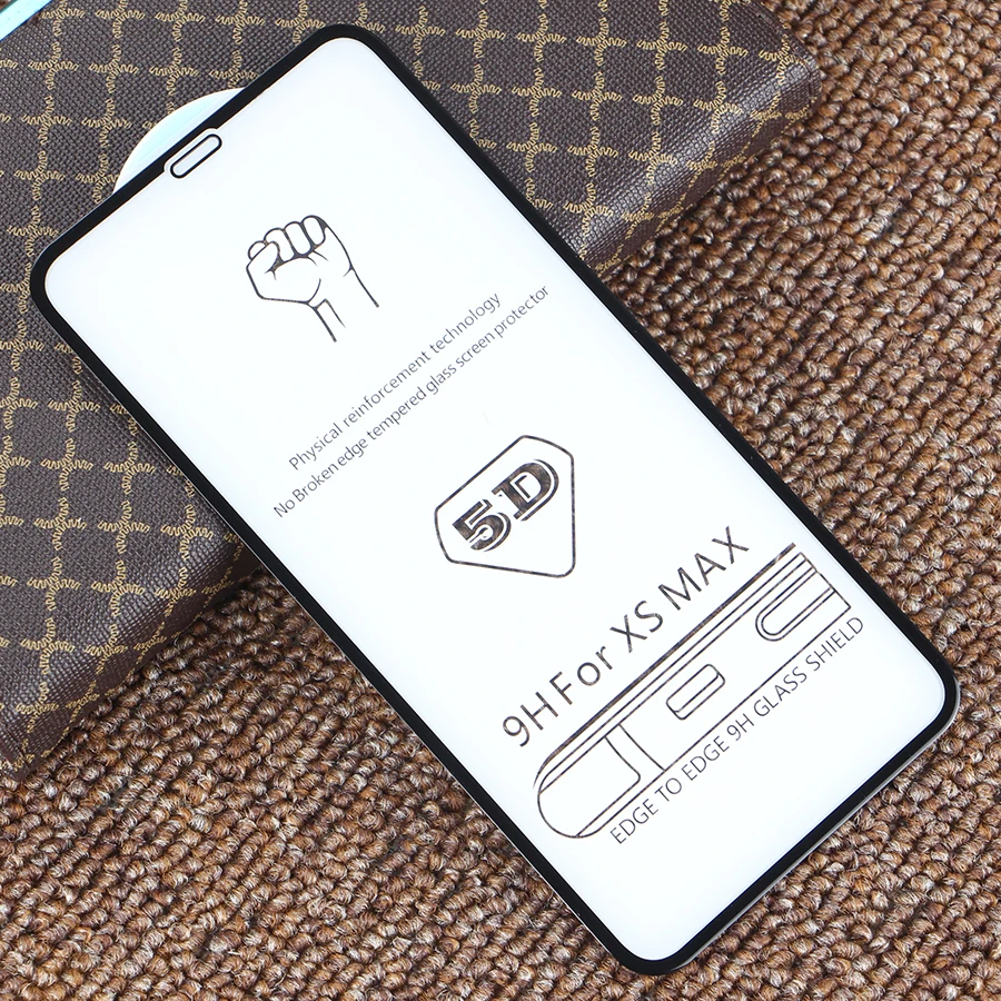 5D полное покрытие из закаленного стекла для iPhone XS MAX XR X защитное стекло на экран