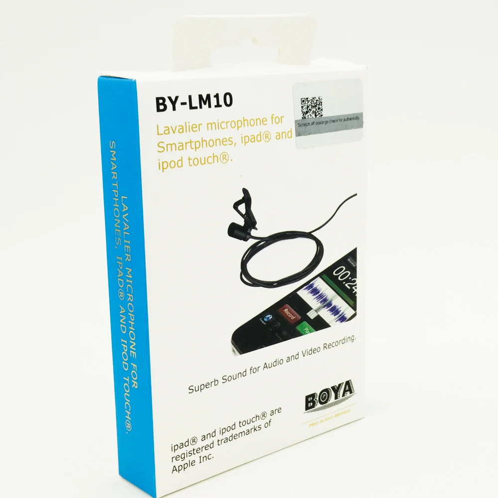BOYA BY LM10 всенаправленный петличный микрофон для iPhone 6 5 4S 4 Sumsang GALAXY LG G3 htc один|lavalier