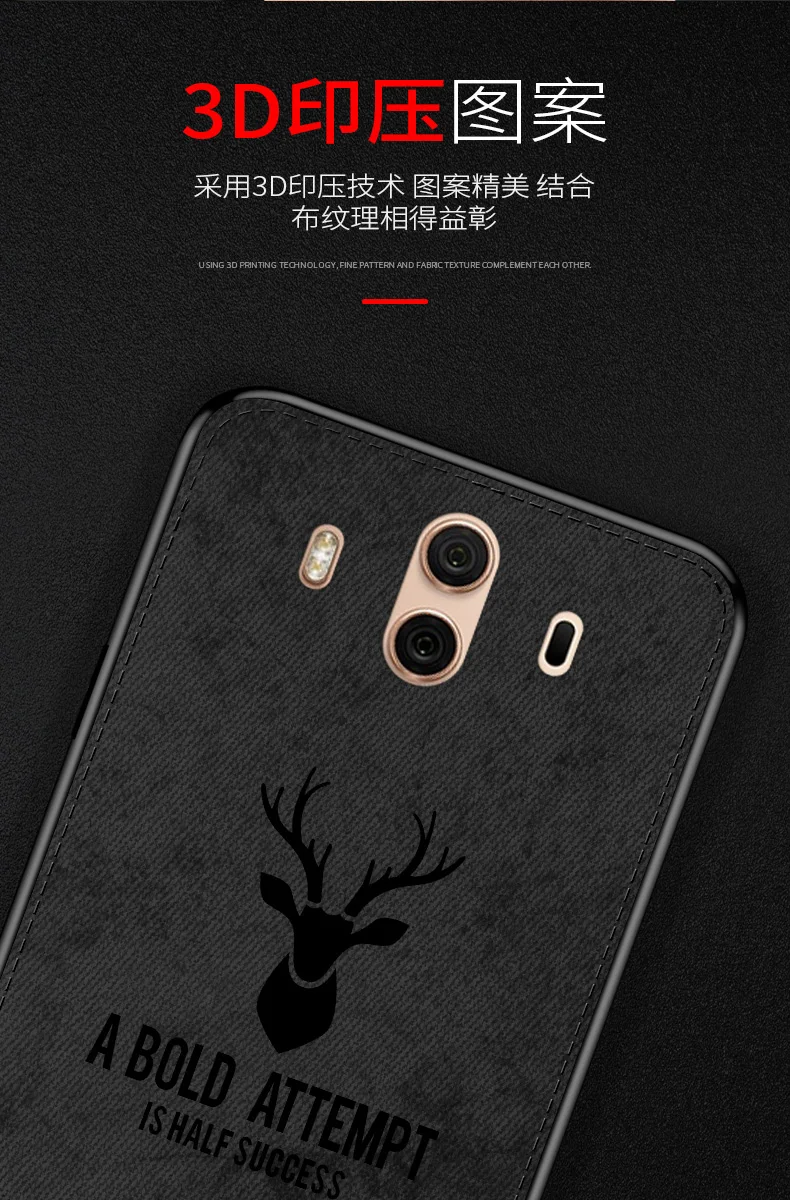 Для huawei mate 10 pro Чехол с тканевым узором mate 10 чехол на заднюю панель Силиконовый Мягкий противоударный чехол для бизнеса mate 10Pro мужской чехол