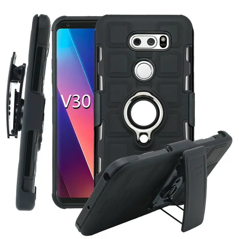 Зажим для ремня кобура 360 защита LG V30 чехол сверхпрочный металлический кольцевой