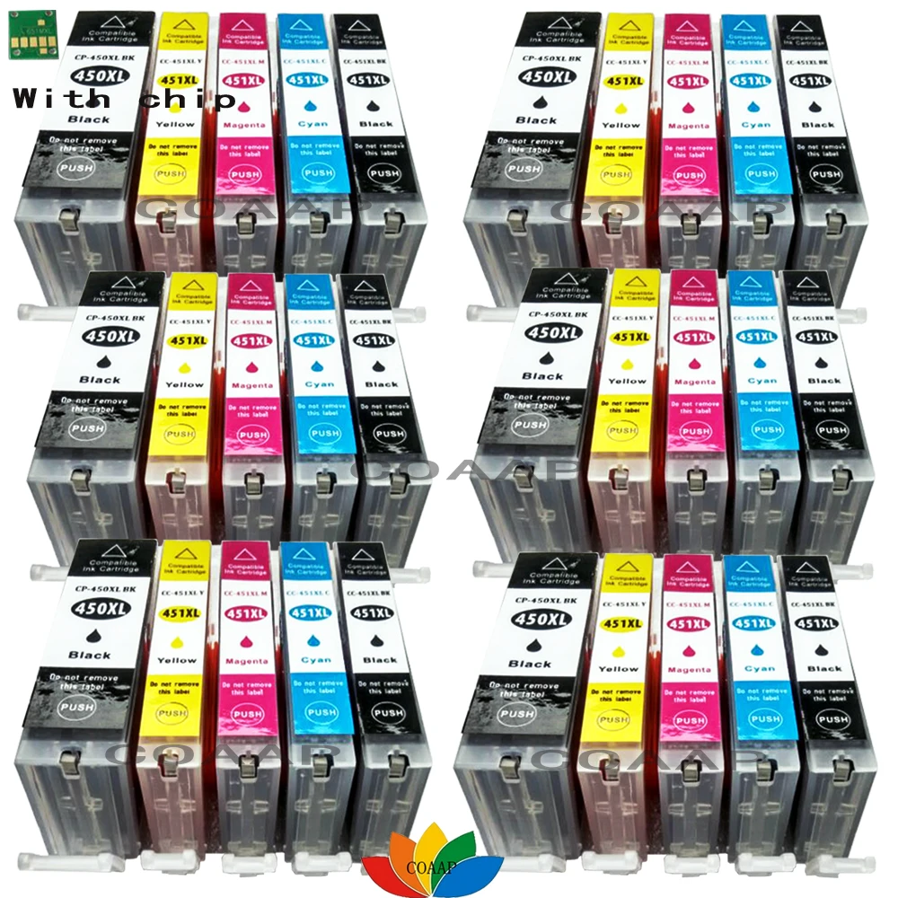 Картриджи для Canon PGI 450 CLI 451 PIXMA MG5440 MG5540 MG5640 MG6340 MG6440 MG6640 MG7140 30 шт.|ink cartridge|cartridge