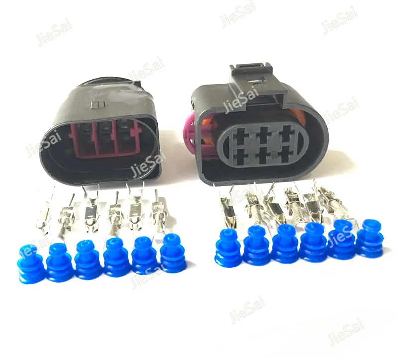 

6 Pin 1J0973733 1J0 973 733 3,5 Авто LSU 4,2 разъем датчика кислорода для VW AUDI PASSAT Женский Мужской