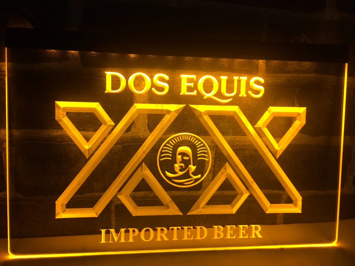 LE042- Dos Equis светильник вной Бар Паб Ресторан световой знак домашний декор ремесла |
