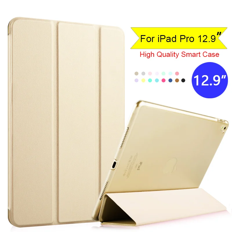 Для Apple iPad Pro 12 9 дюймов 2016 флип Фолио планшет умный чехол с автоматическим