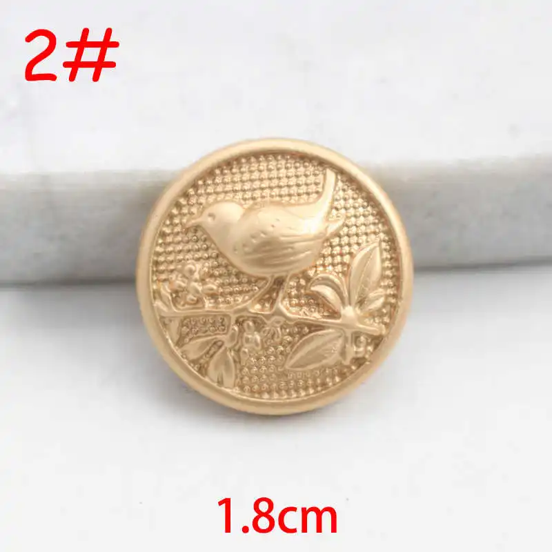 No2-1 1.8cm Золотые, черные и Серебристые микс Звезда Сова Цветы Узор 10 шт 18 мм-38 мм металлические пуговицы, аксессуары для одежды, рубашки, брендовые пуговицы для пальто, P57 - Цвет: No2-1 1.8cm