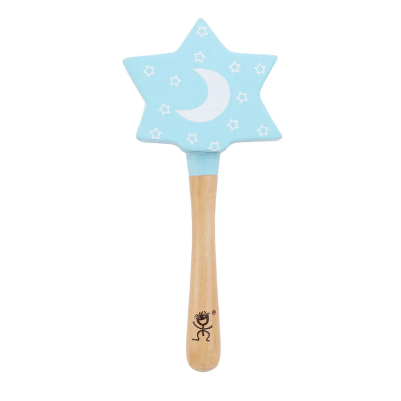 star light blue Деревянная детская погремушка игрушка интеллект Захватывающие игры ручной Колокольчик погремушка забавные развивающие мобильные игрушки подарки на день рождения для детей - Цвет: star light blue