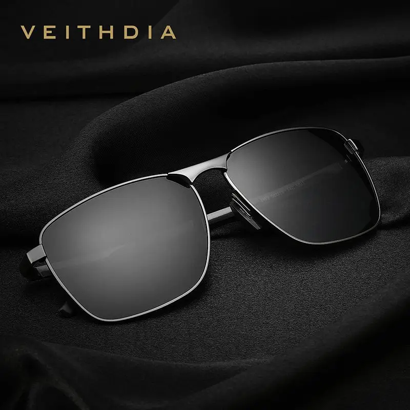 2018 VEITHDIA Новые квадратные мужские солнцезащитные очки поляризованные зеркальные