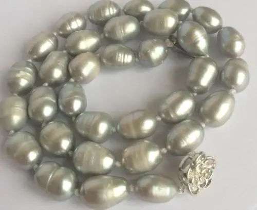 

NEW 12-14MM SINGLE STRANDS TAHITIAN GRAY PEARL NECKLACE 18inch