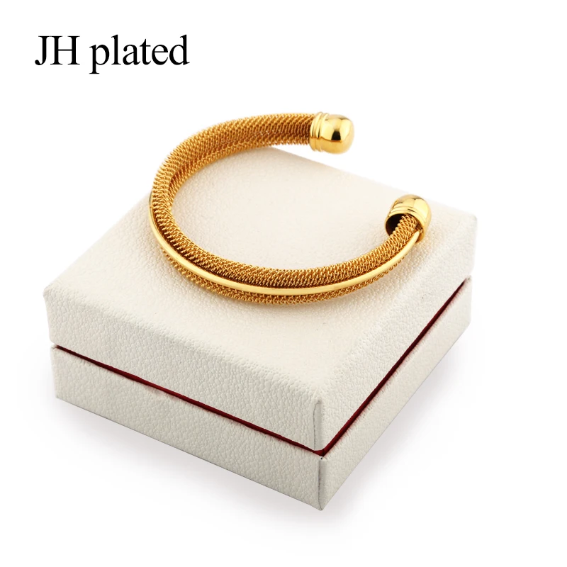 JHplate Африканский Эфиопский Модный золотой цвет браслеты ювелирные изделия для женщин Mengifts растягивающийся Регулируемый размер браслет давая друзьям