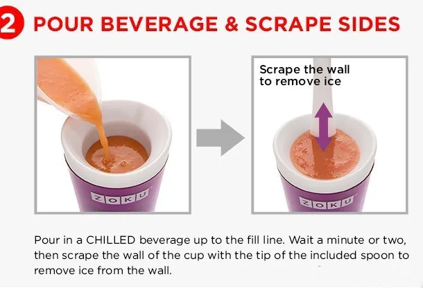 Новая чашка для фруктового сока песка мороженого слякоти и коктейля слякоть