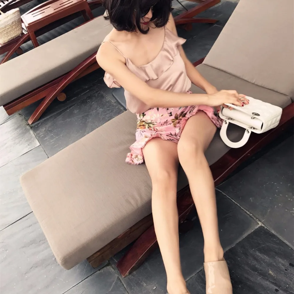 Женские шорты с высокой талией и цветочным принтом Tropicale | Женская одежда