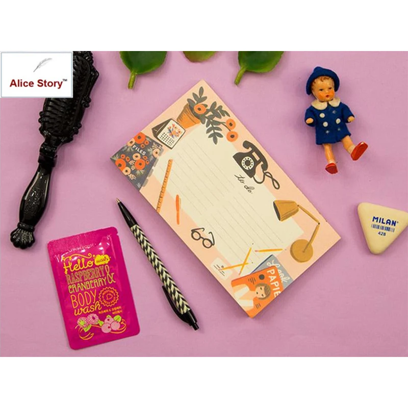Alice Story New Arrival Planner Coloful Life To Do List Desk Memo Notebook Agenda Schedule Organizer Vintage Style Sketchbook | Канцтовары