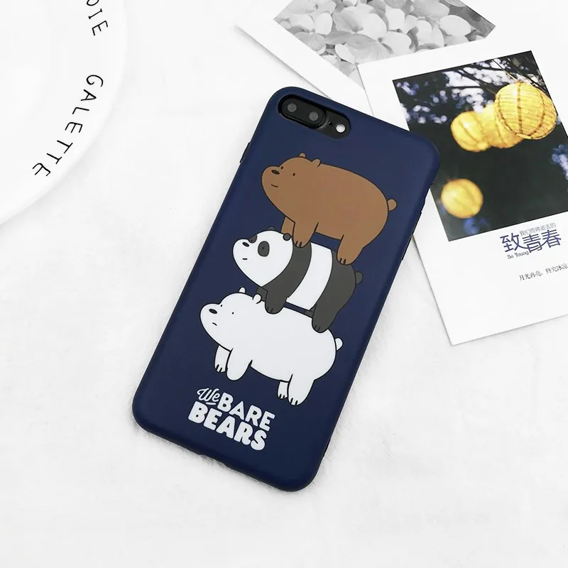 3D мультфильм Медведь чехол для iPhone X милый животный узор мягкий телефона TPU задняя