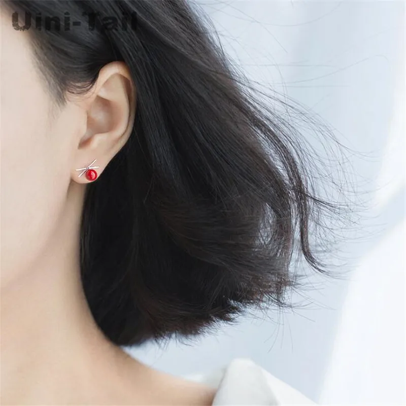 Uini Tail/новые серьги из стерлингового серебра 925 пробы в Корейском стиле с милым
