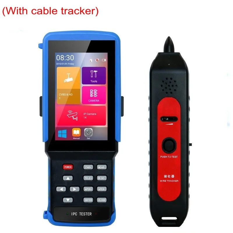 With Cable Tracker DHL профессиональная CCTV Тест er монитор IPC9310 H.265 4K IP 5MP AHD 8MP CVI TVI CVBS камера тест er ONVIF POE UTP/RJ45 TDR тест - Цвет: With Cable Tracker