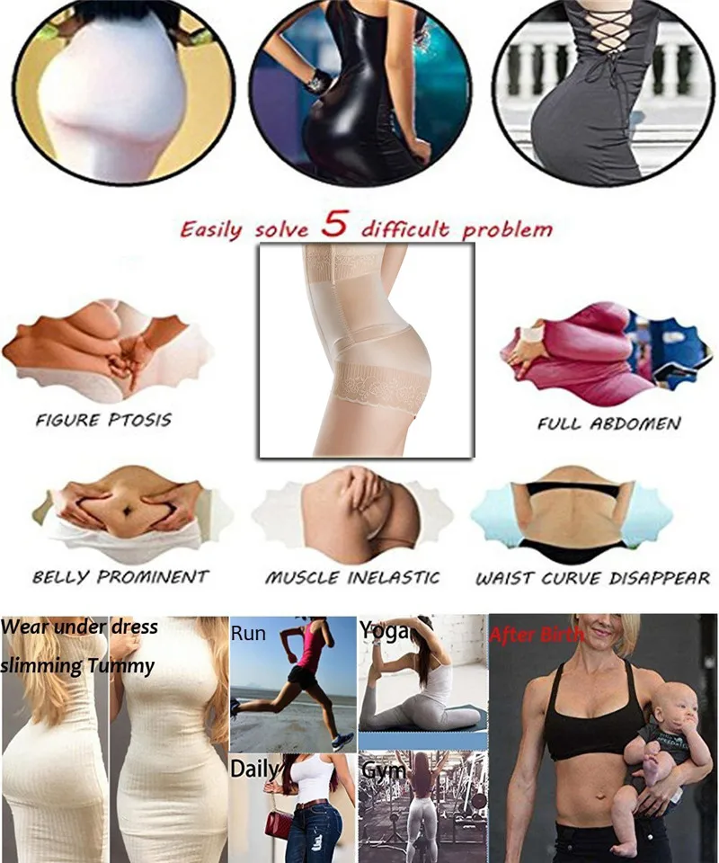 NINGMI контроль животика моделирующее белье утягивающие брюки для женщин Высокая