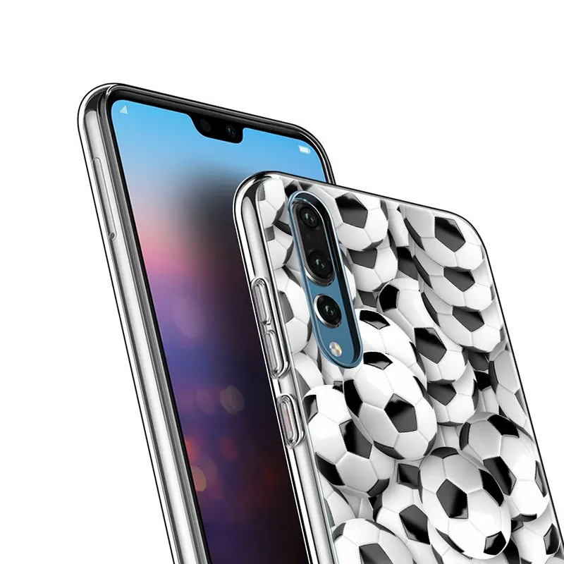 Силиконовый чехол для телефона с футбольным мячом Huawei P30 P20 P10 P9 P8 Lite 2017 Pro PSmart Z Plus
