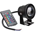 10 Вт RGB LED подводный и газонный свет; IP67 водонепроницаемый; с 24-клавишным ИК-пультом; AC85-265V вход