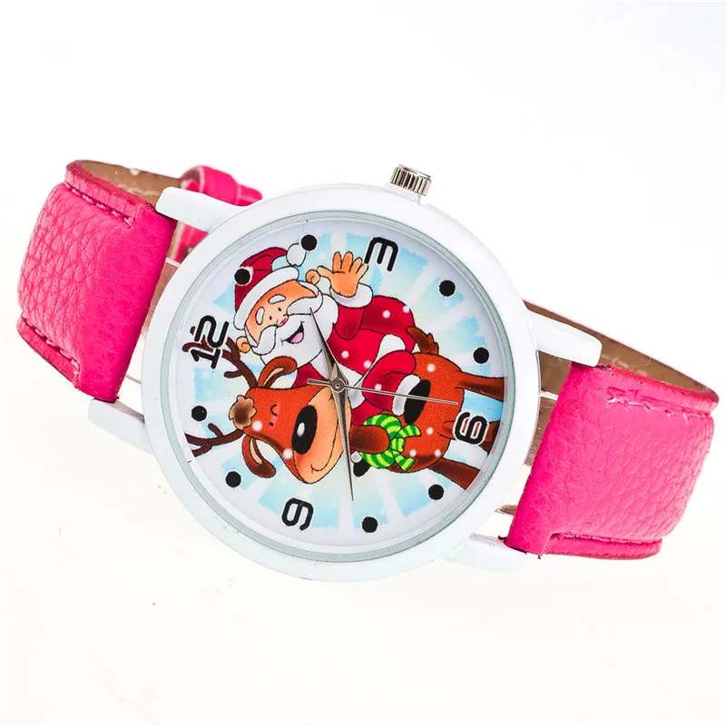 Minimalist Classic Quartz Watch Student Christmas Elderly Pattern Leather Band Analog Quartz wristwatch Casual simple Clock hour