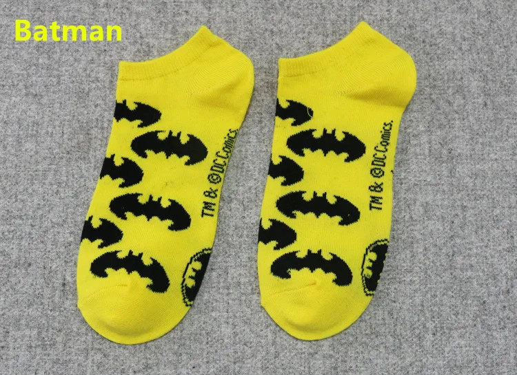 Batman 15 стилей, Супермен, Бэтмен, носки с героями мультфильмов, женские и мужские носки, флэш чудо-женщина, Зеленый Фонарь, ботильоны, повседневные носки - Цвет: Batman